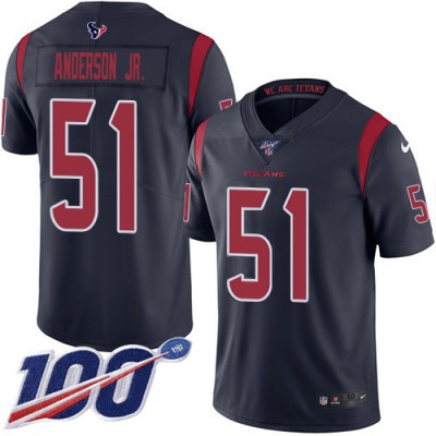 Nike Houston Texans #51 Will Anderson Jr. Navy Blue Men's Stitched NFL Limited Rush 100th Season Jersey Men's